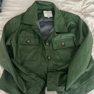 Green Leather Bagatelle Shacket
